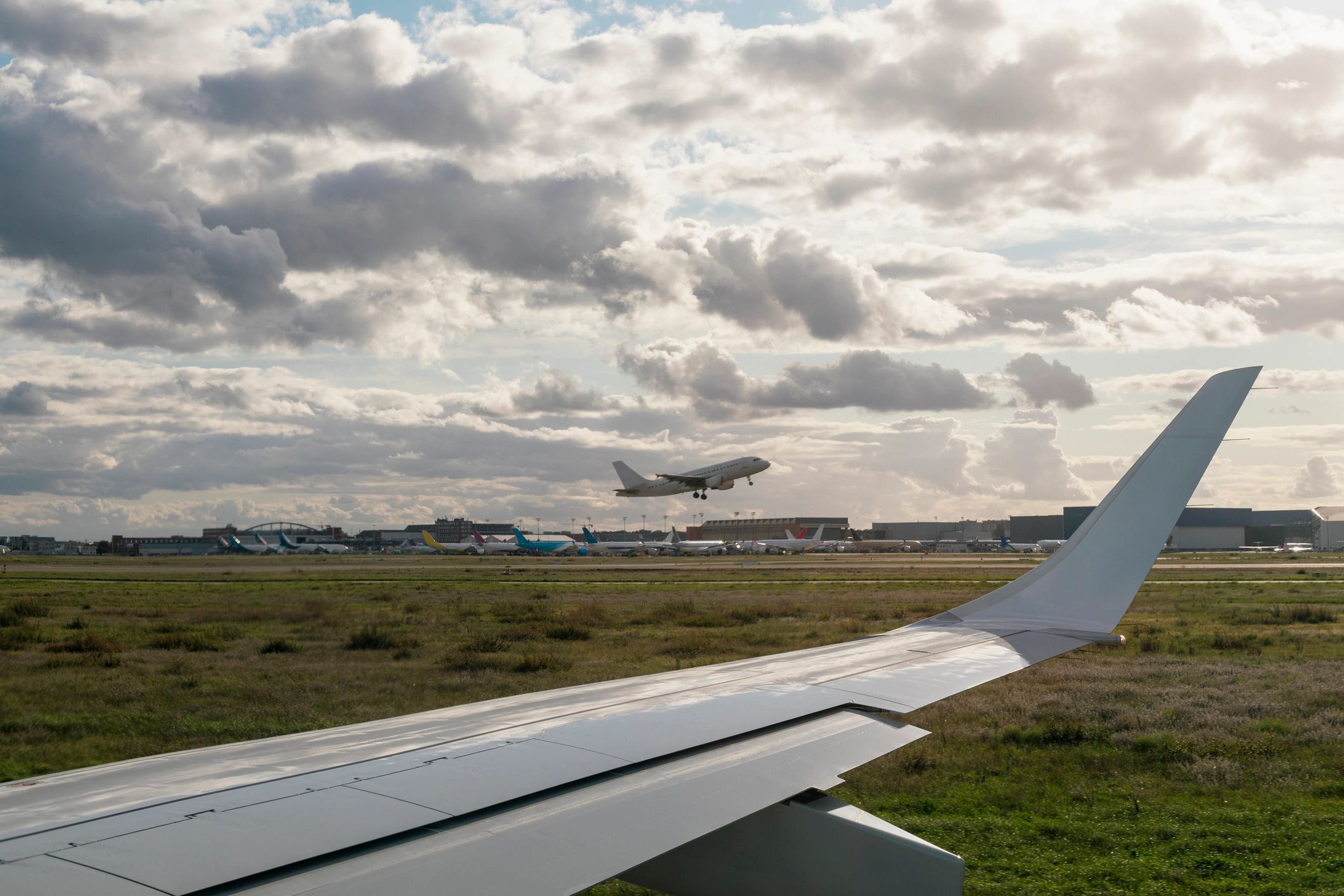 Cargo aircraft on airport runway